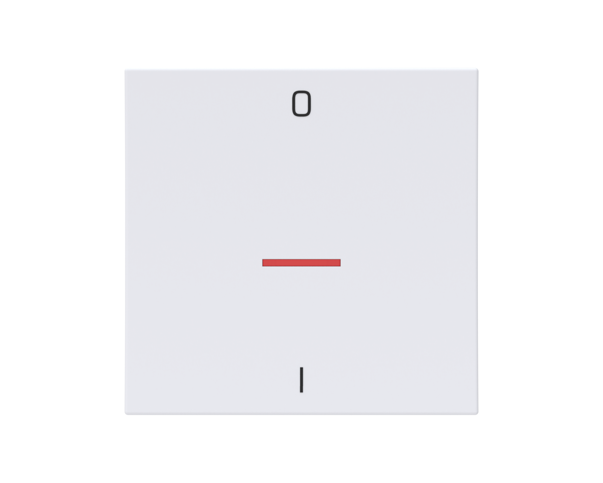 Eslohe Flächenwippe mit Linse rot und Symbol 0 + I ultraweiß