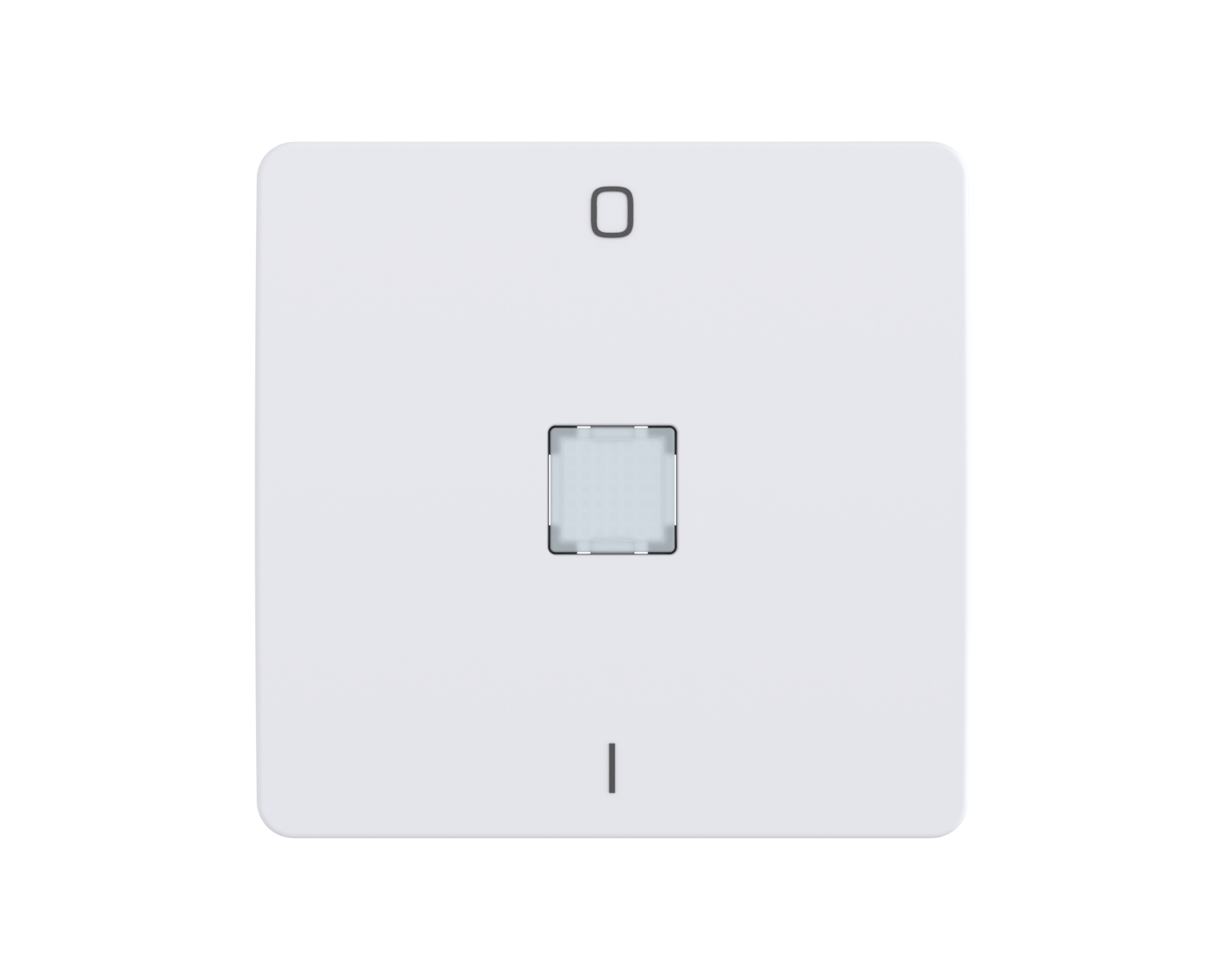 Evingsen Flächenwippe für 2-poligen Ausschalter mit Symbol 0 + I, ultraweiß