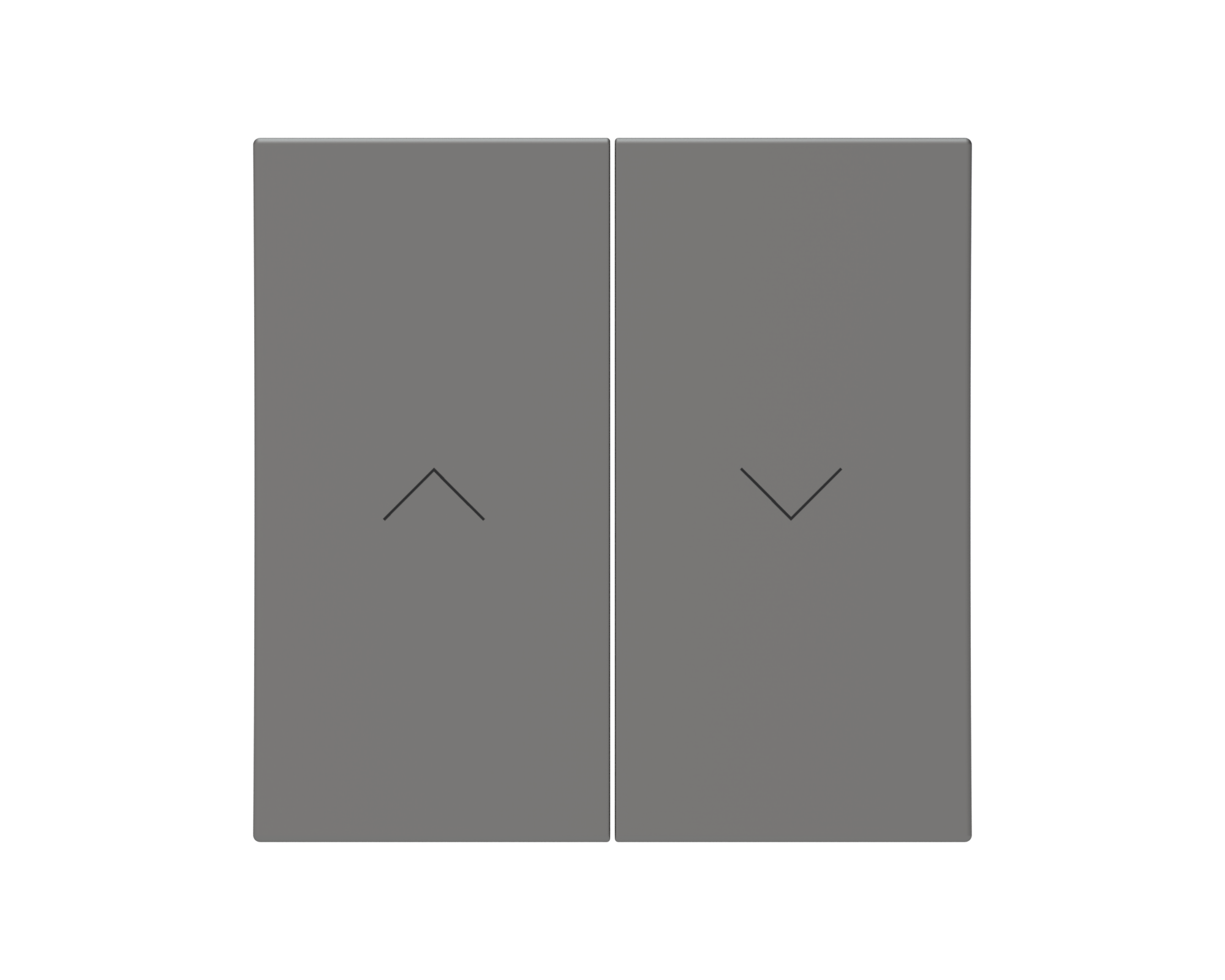 Eslohe Flächen-Doppelwippe mit Symbol Pfeil hoch/runter titan silber, Bedruckung schwarz