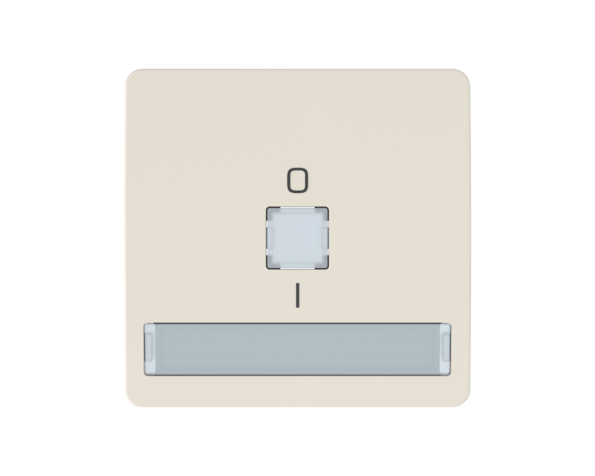 Evingsen Flächenwippe für 2-poligen Ausschalter mit Symbol 0 + I, cremeweiß