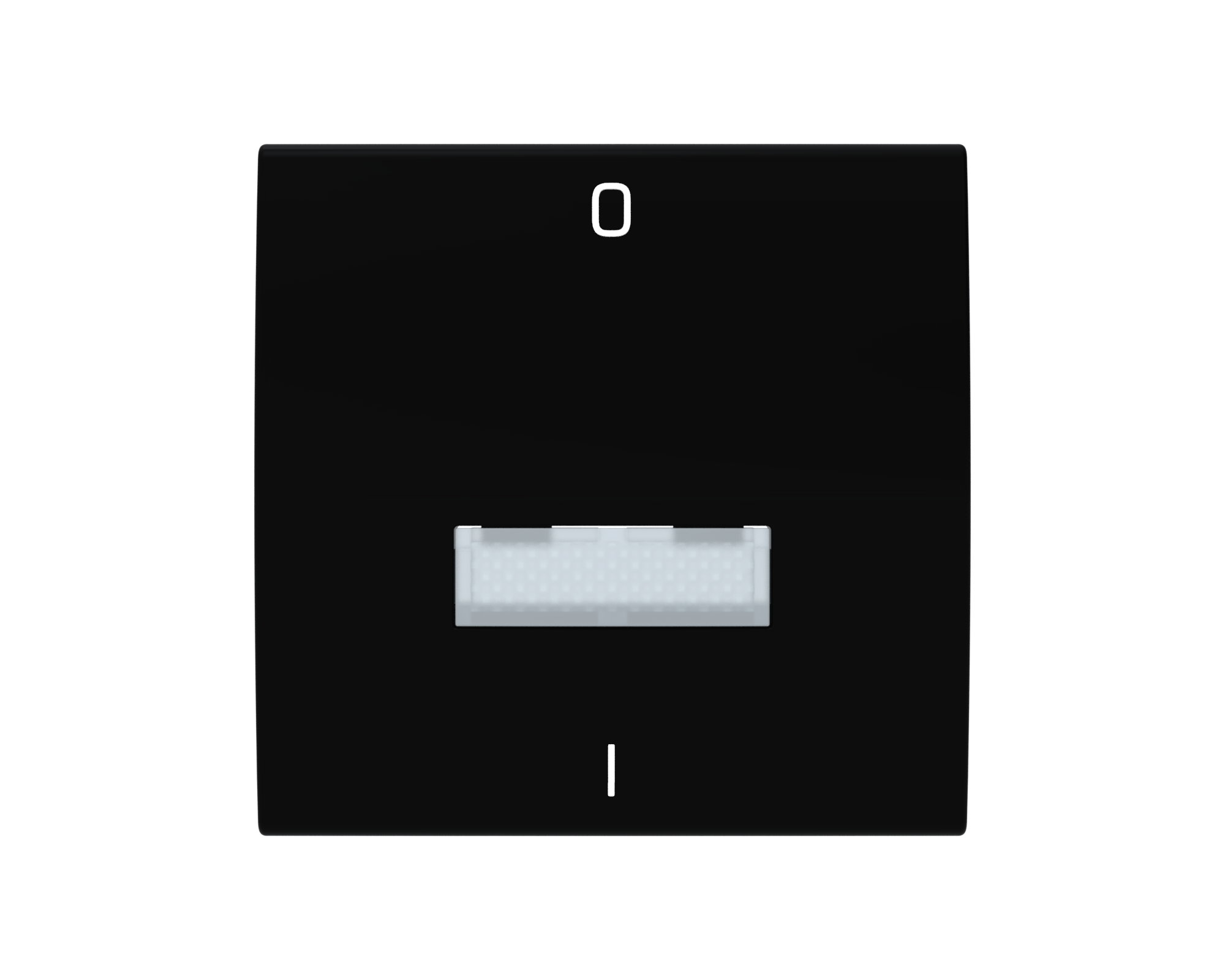 Rüthen Flächenwippe mit Linse klar und Symbol 0 + I schwarz