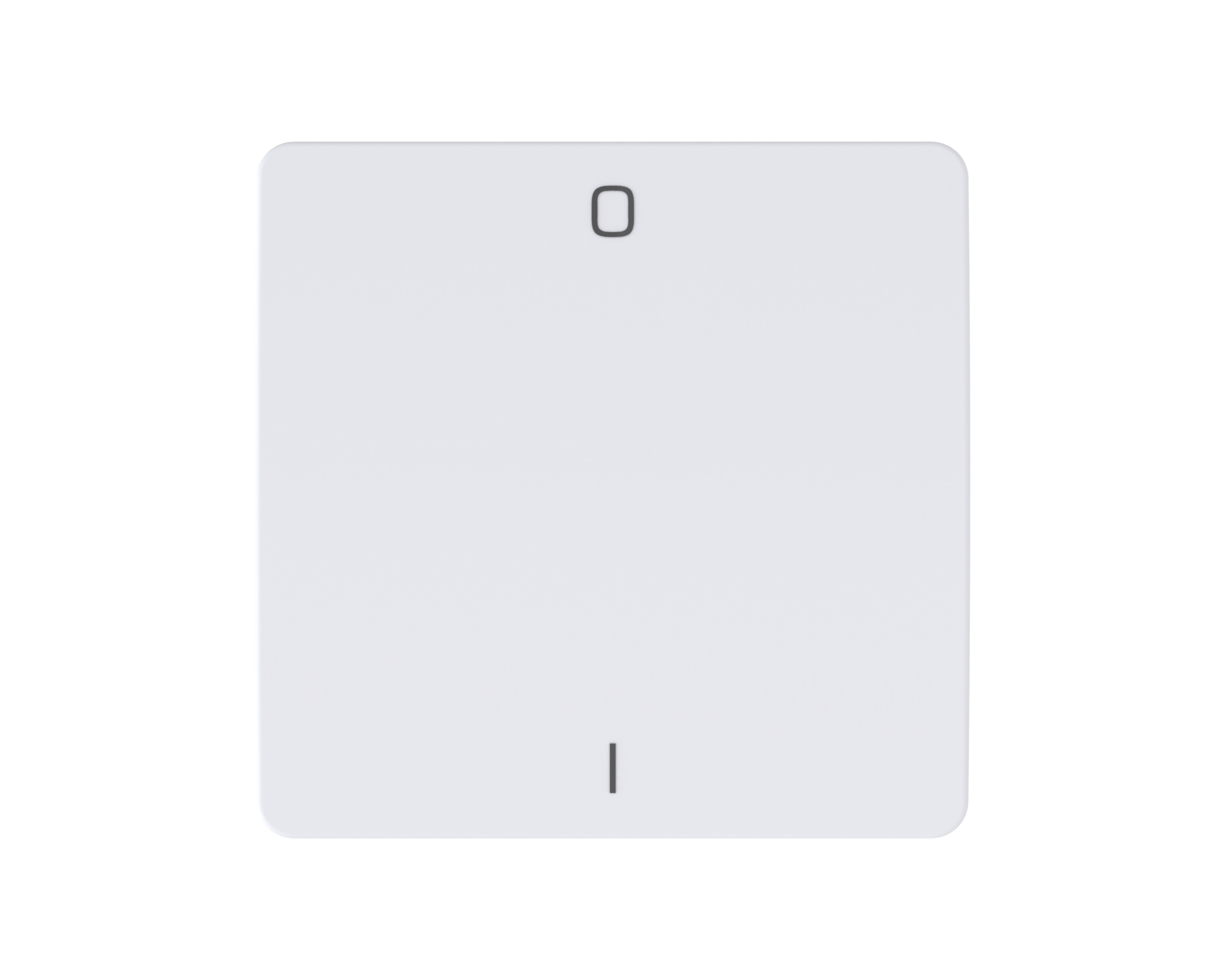 Evingsen Flächenwippe für 2-poligen Ausschalter mit Symbol 0 + I, ultraweiß