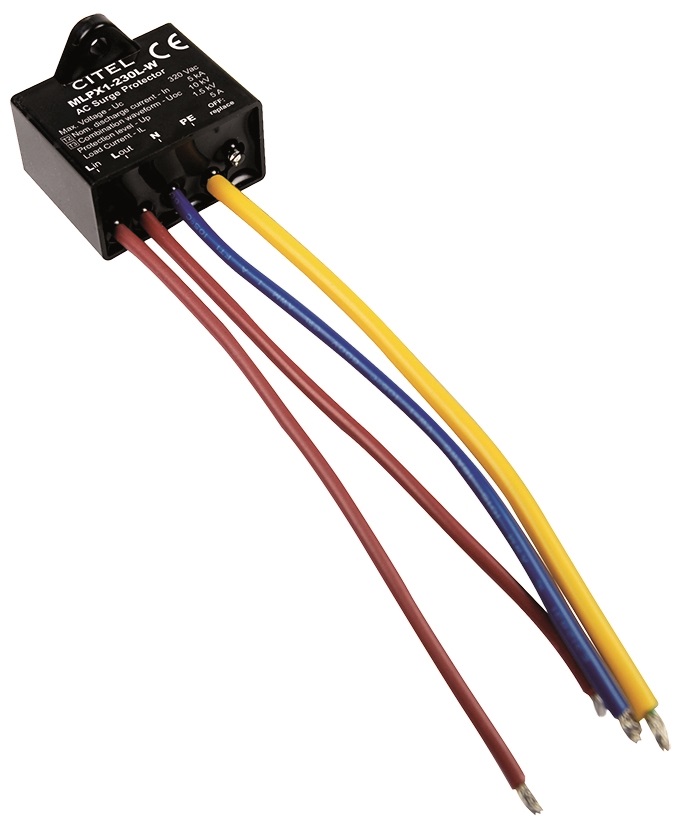 Kompakter- ÜSS-Ableiter mit Stromkreistrennung 1-polig, Typ 2+3, 230V AC, IP67, 