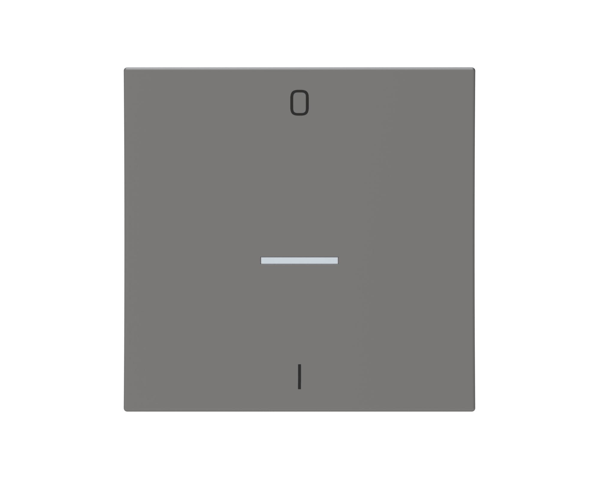 Eslohe Flächenwippe mit Linse klar und Symbol 0 + I titan silber