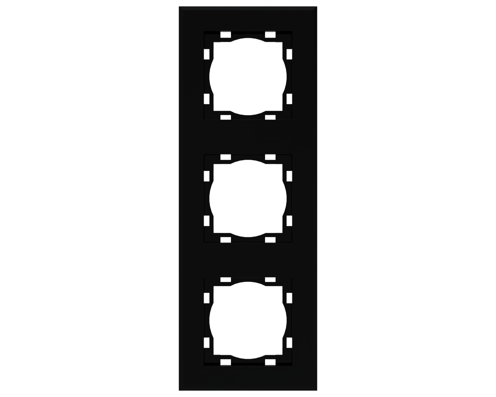 Rüthen Rahmen 3-fach für senkrechte und waagerechte  Montage, schwarz