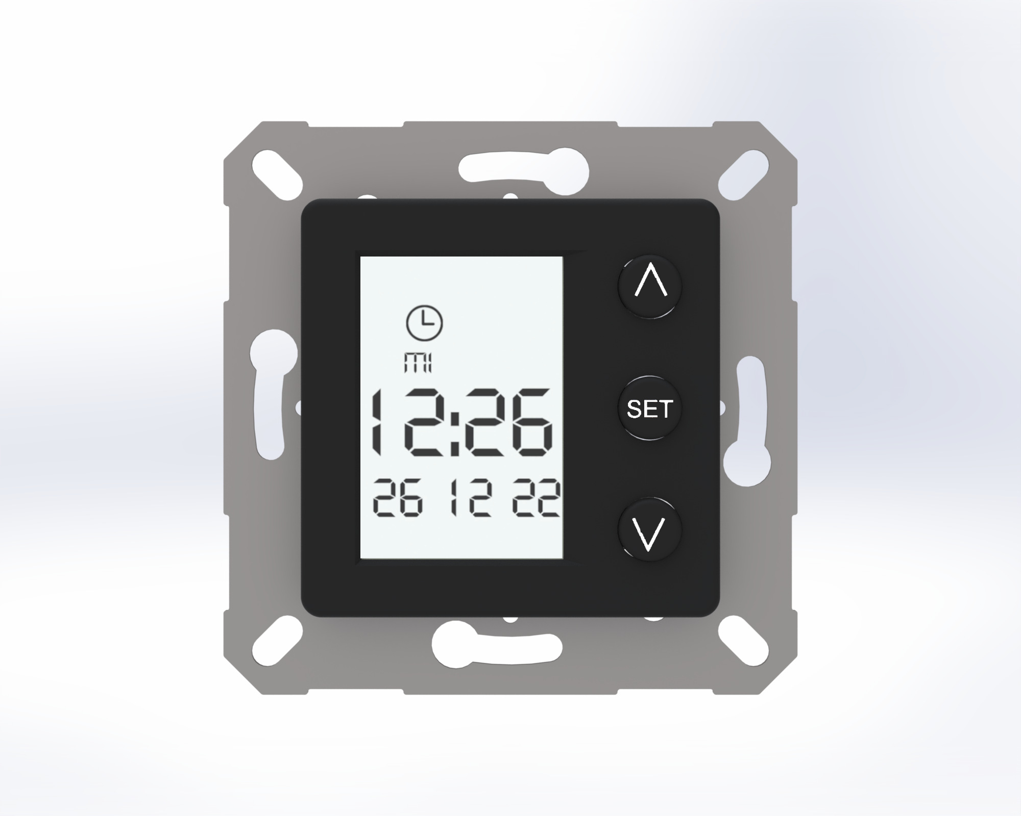 Jalousiesteuerung Eslohe Prestomatic M soft-touch schwarz, 50 x 50 mm, inkl. Abdeckung