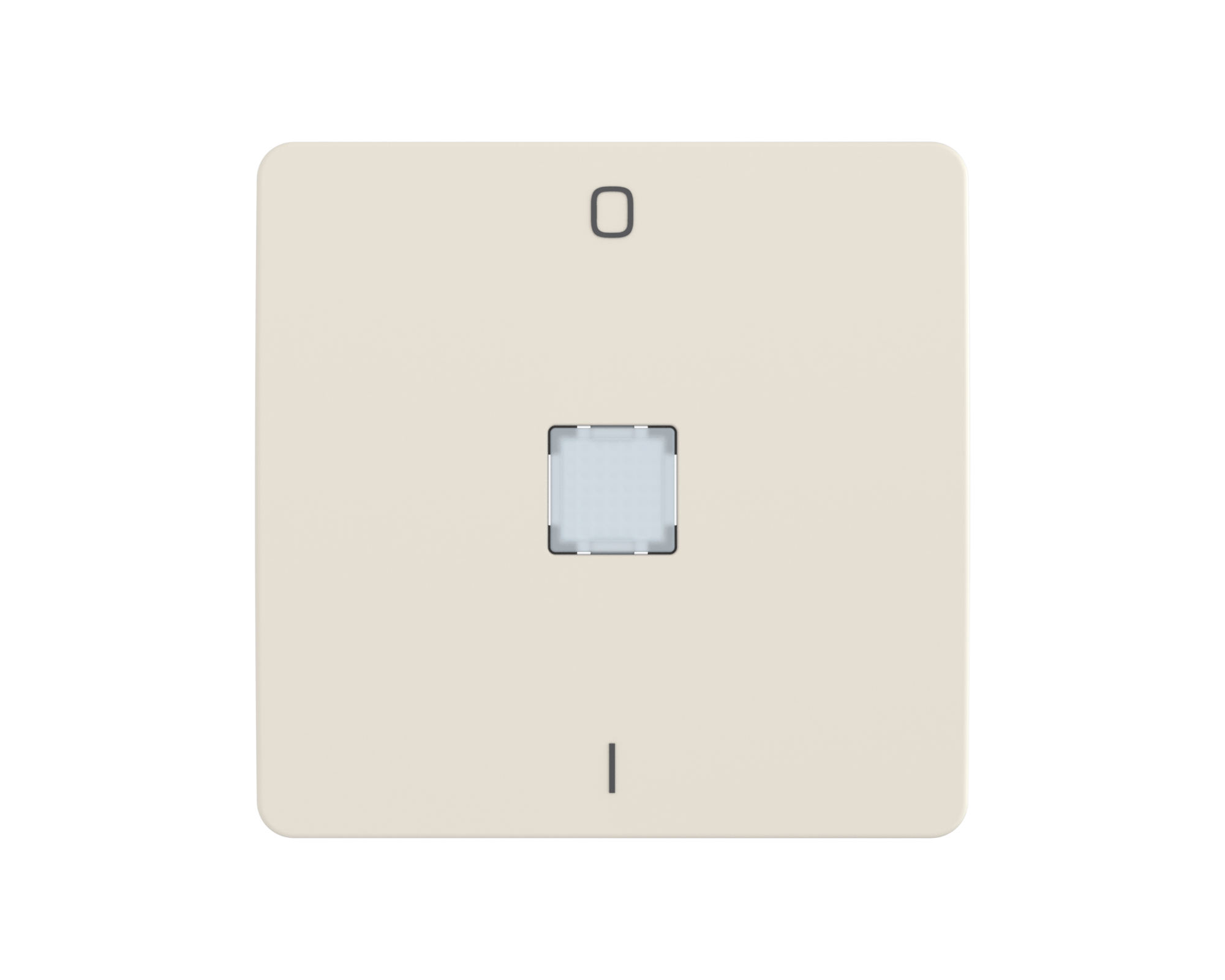 Evingsen Flächenwippe für 2-poligen Ausschalter mit Symbol 0 + I, cremeweiß