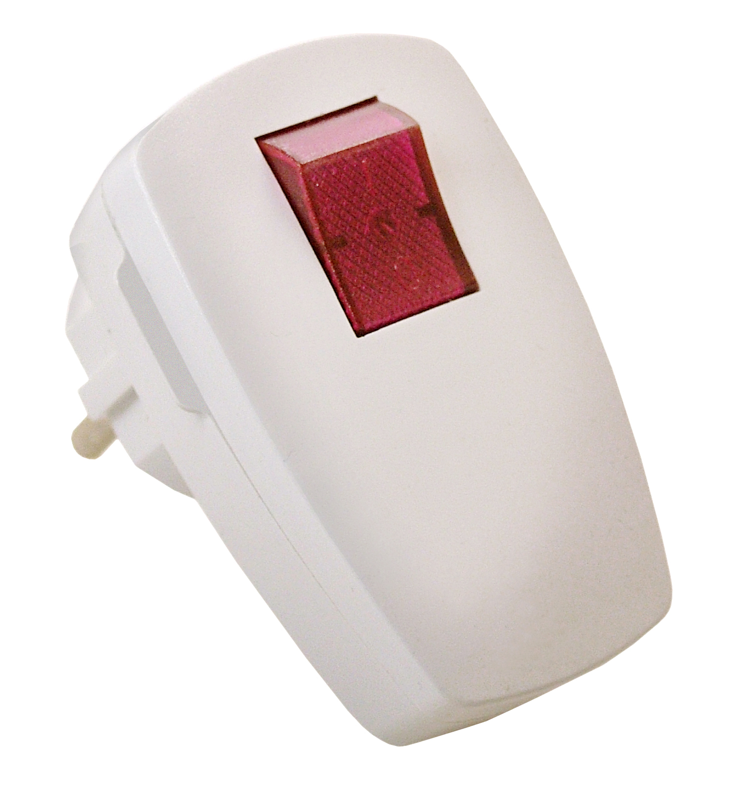 Schutzkontakt-Winkelstecker, Thermoplast, mit beleuchtetem ultraweiß