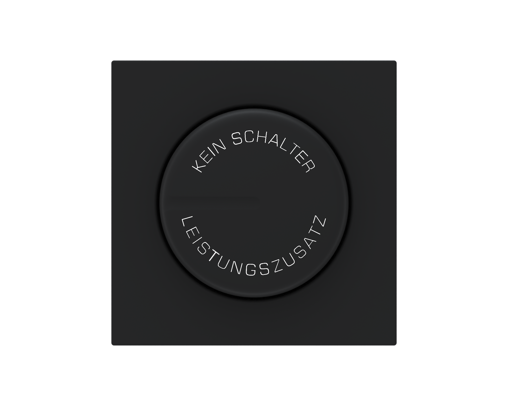 Eslohe Leistungszusatz-Abdeckung mit Drehknopf soft-touch schwarz, Bedruckung weiß