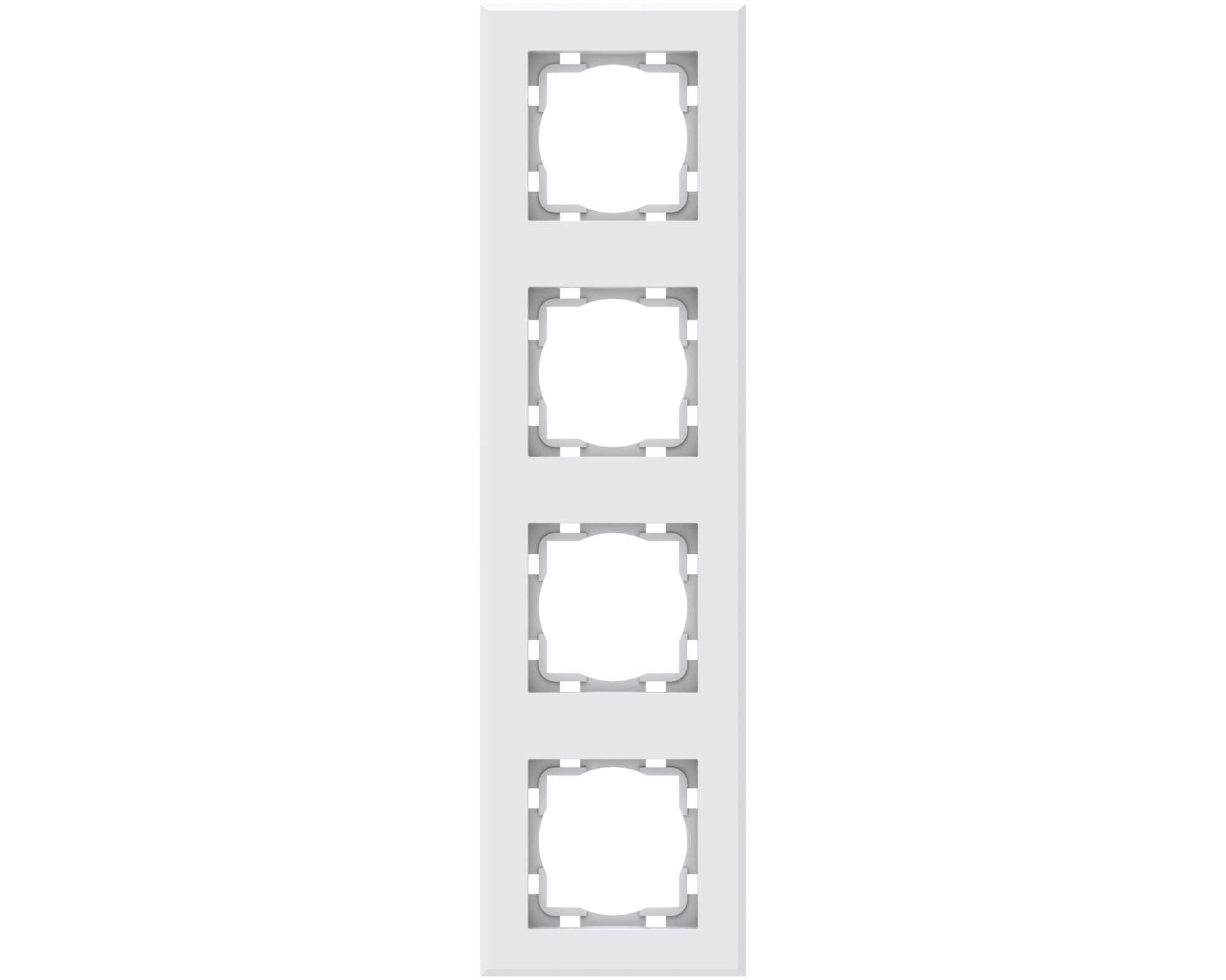 4-fach Rahmen Rüthen ultraweiß,  für senkr. + waager. Montage