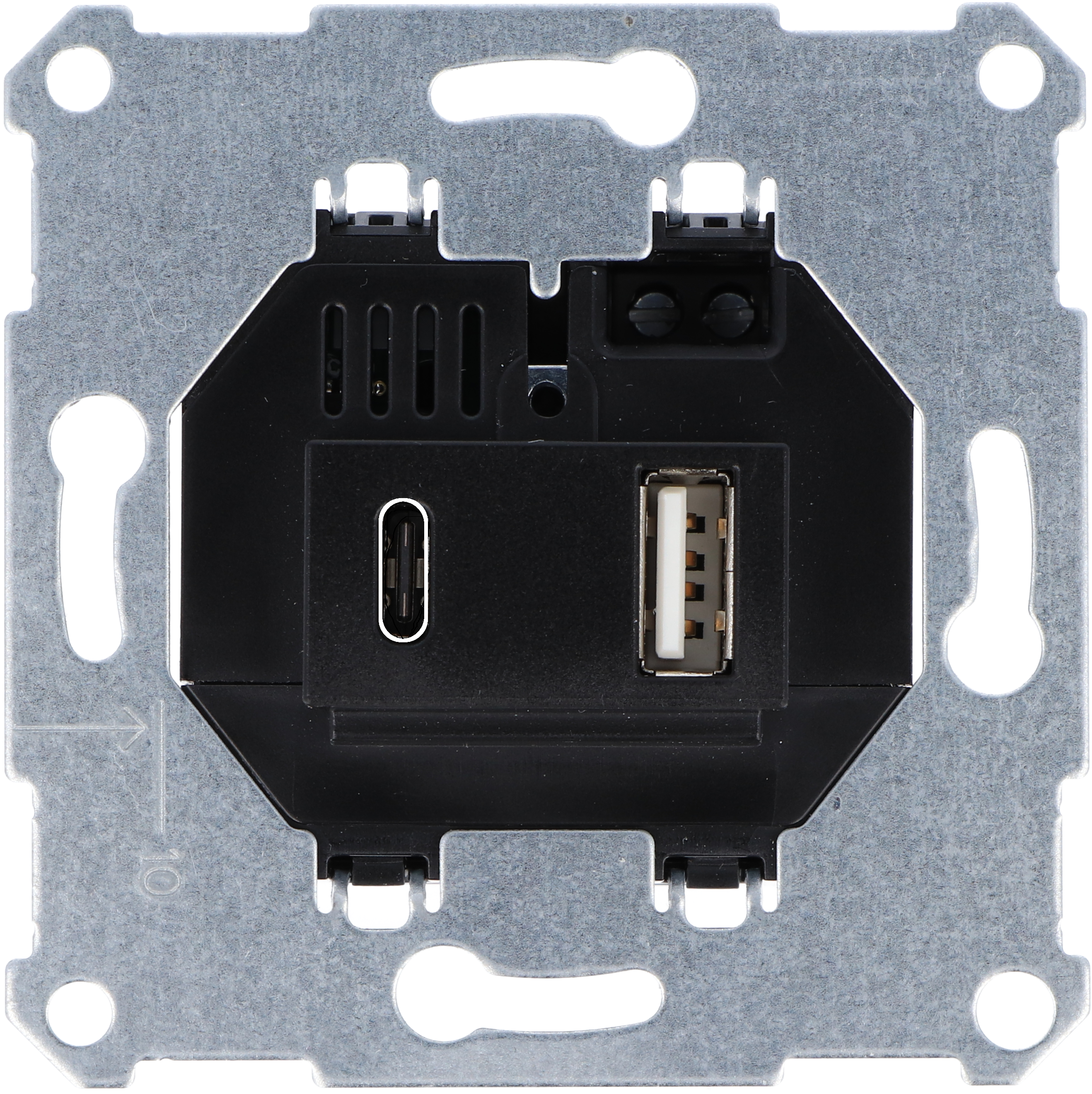 USB-Typ A/C Unterputz Ladesteckdose passend für viele TAE-Abdeckungen des jeweiligen Herstellers