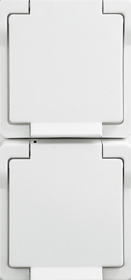 2-fach Schuko-Steckdose, 16A, 250V~, DIN49440, ultraweiß