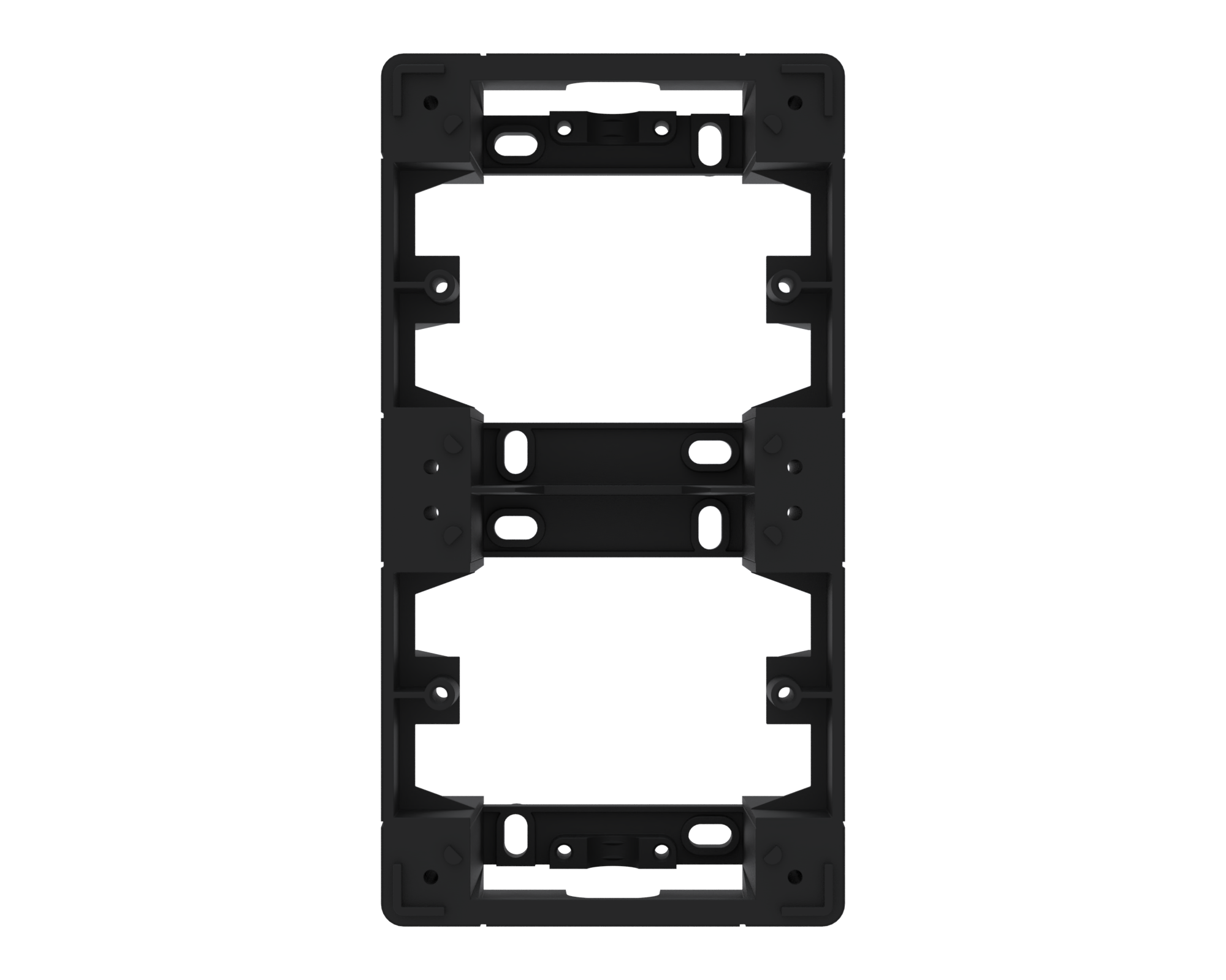 Eslohe Aufputzgehäuse 2-fach soft-touch schwarz