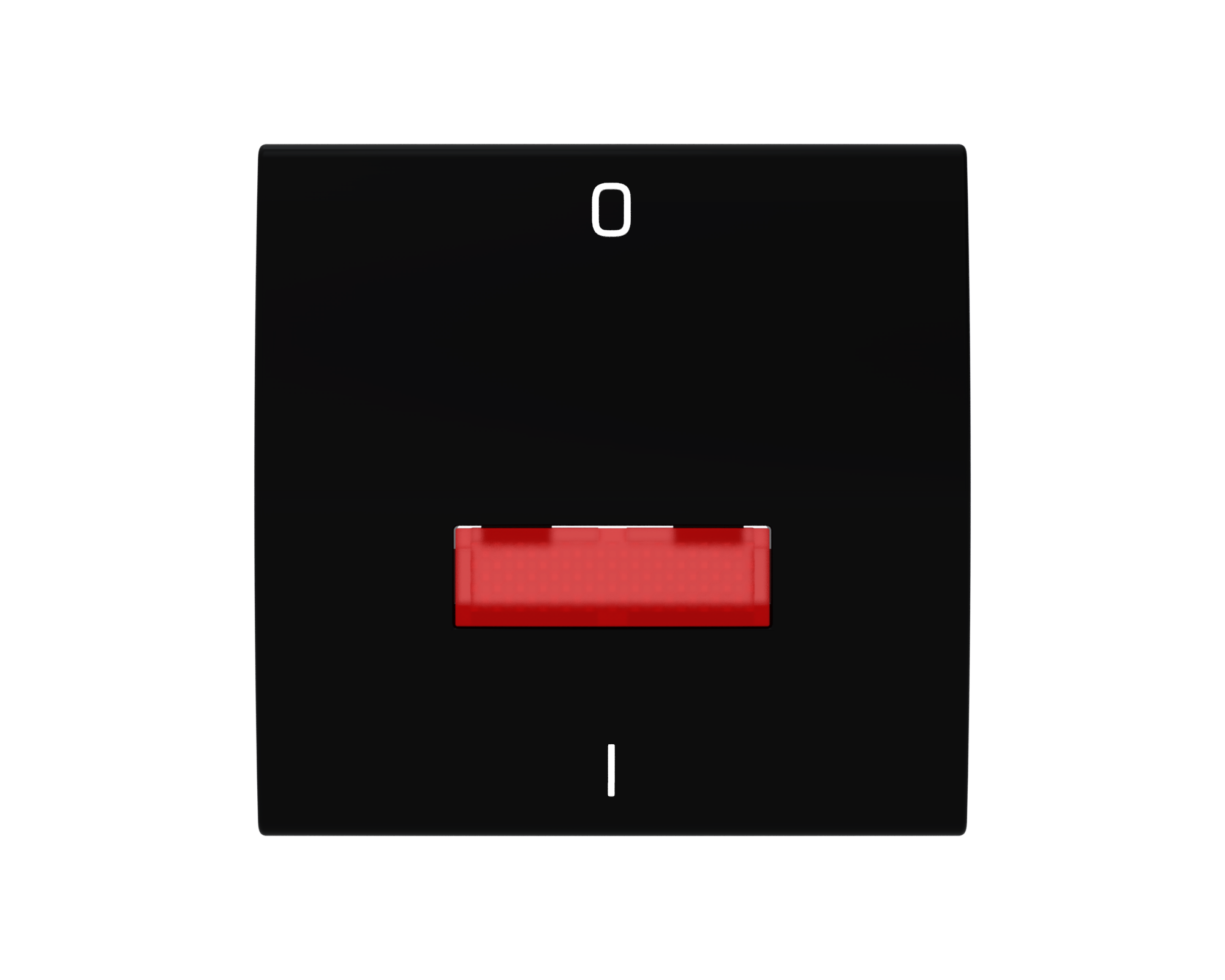 Rüthen Flächenwippe mit Linse rot und Symbol 0 + I schwarz