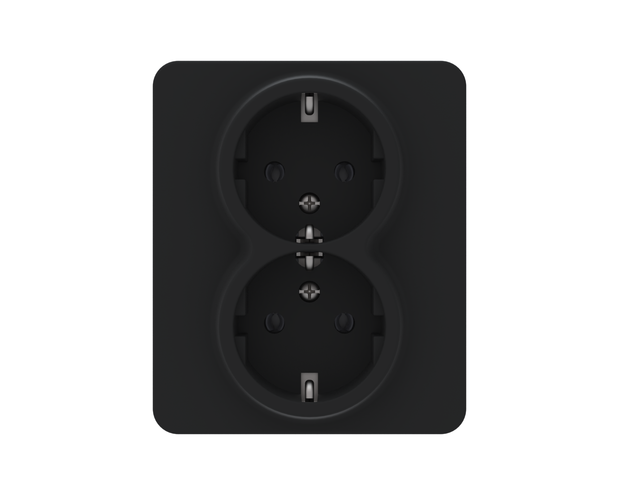 Schuko-Doppelsteckdose Eslohe soft-touch schwarz