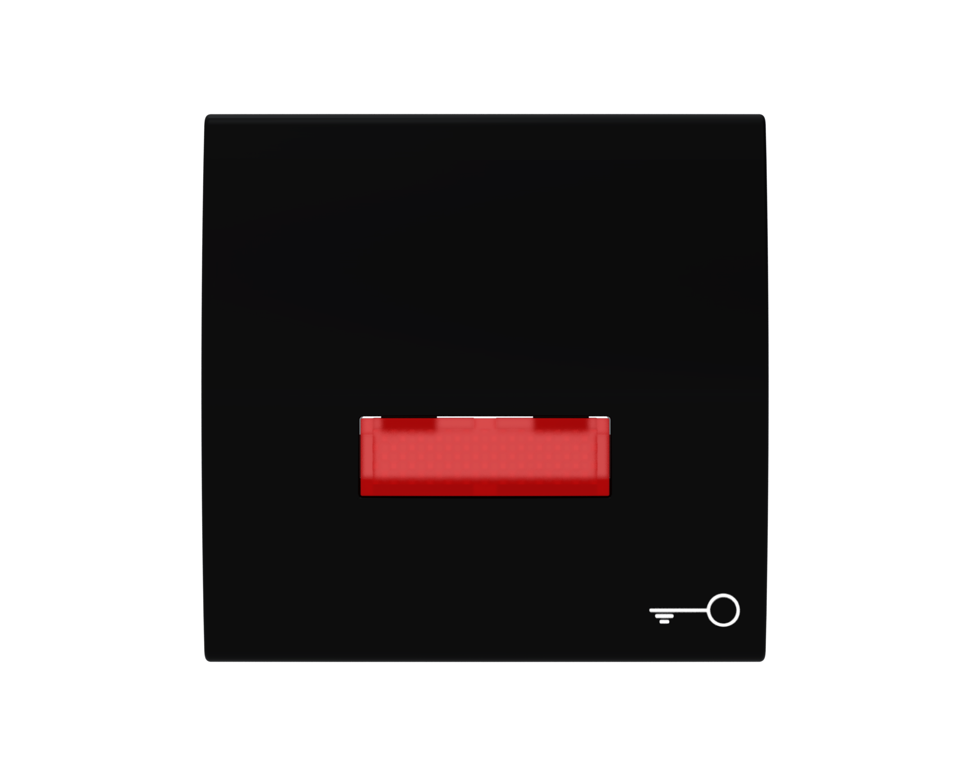 Rüthen Flächenwippe mit Linse rot und Symbol Tür schwarz