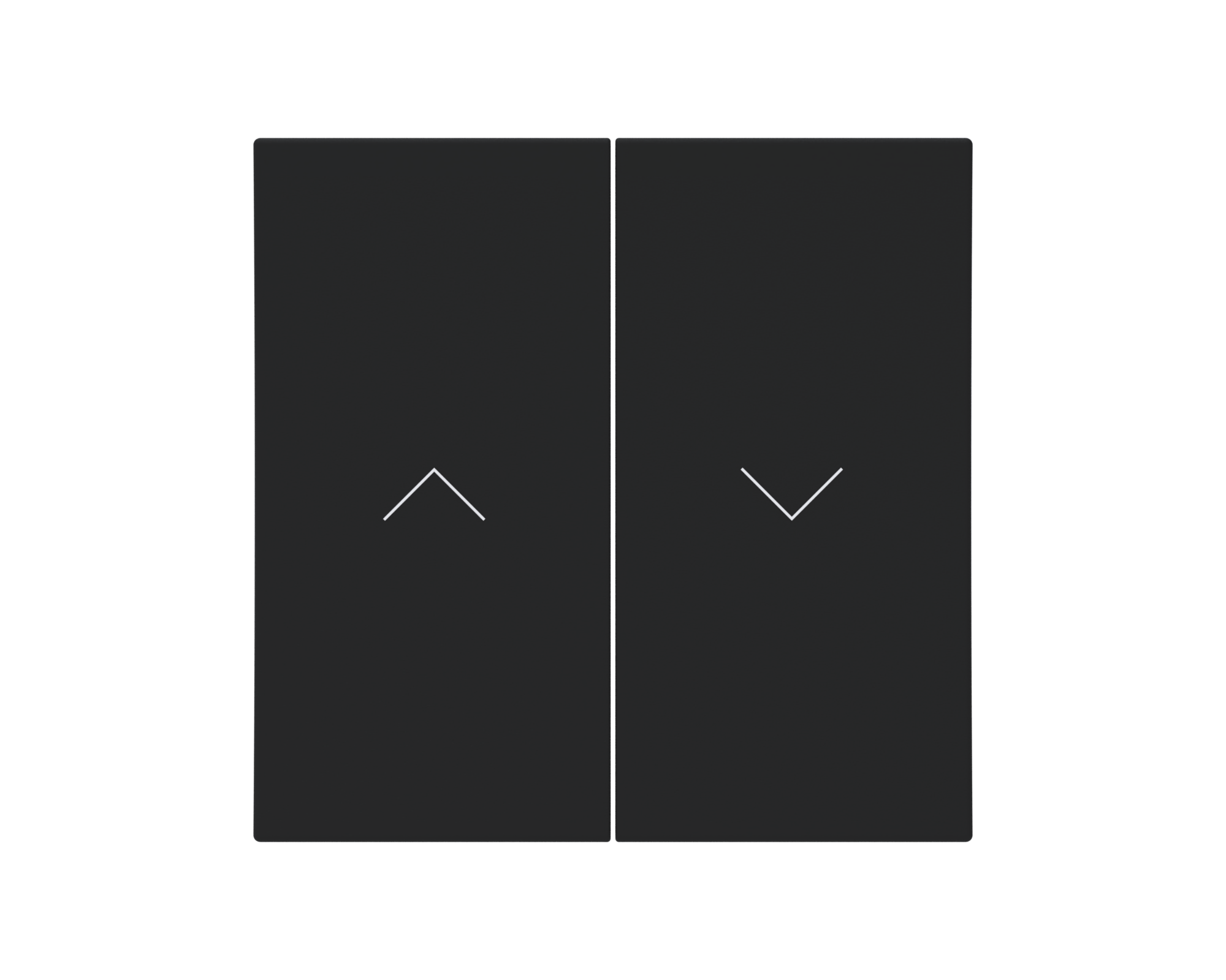 Eslohe Flächen-Doppelwippe mit Symbol Pfeil hoch/runter soft-touch schwarz, Bedruckung weiß